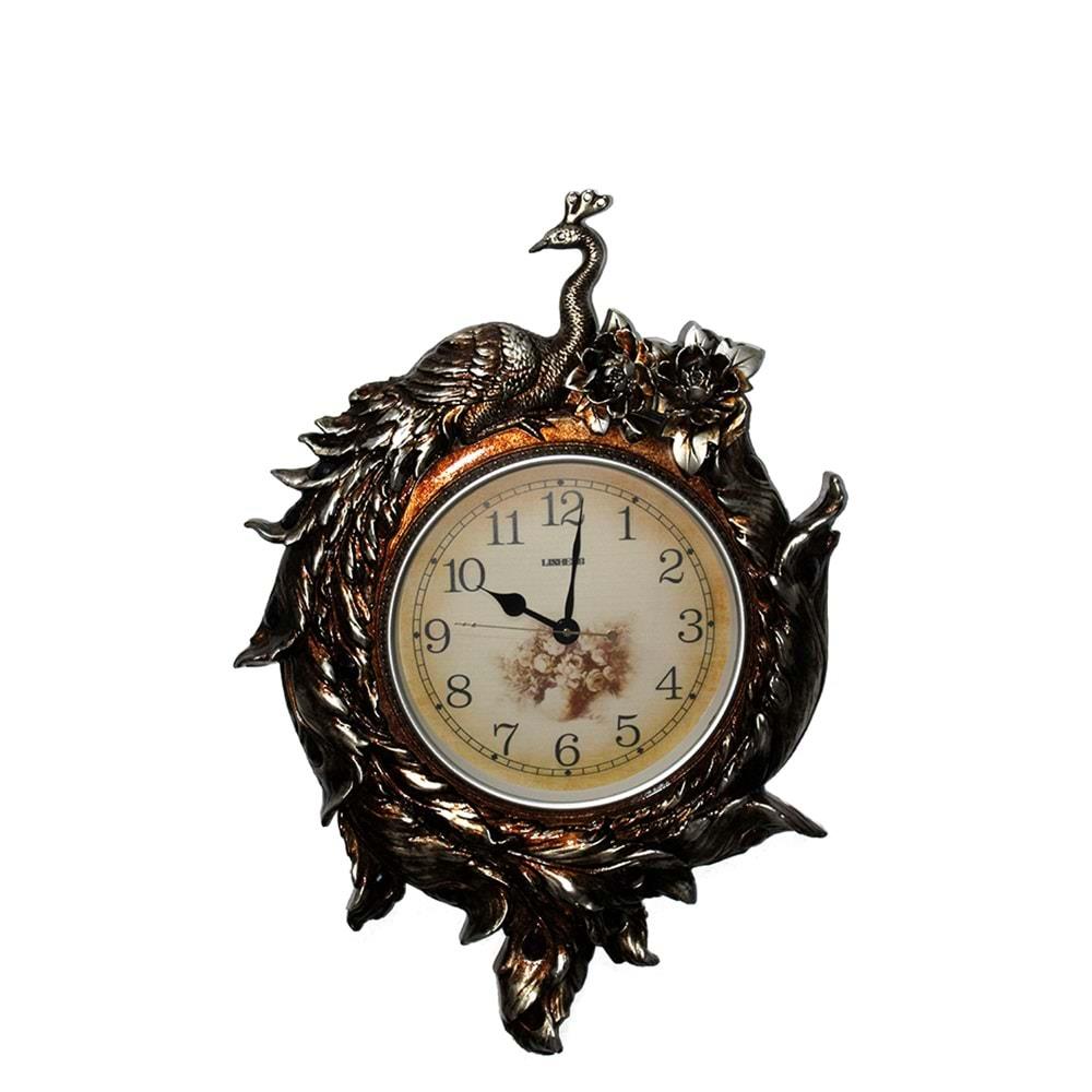 Duvara Asmali Tavuskusu Saat Dekoratif Hediyelik