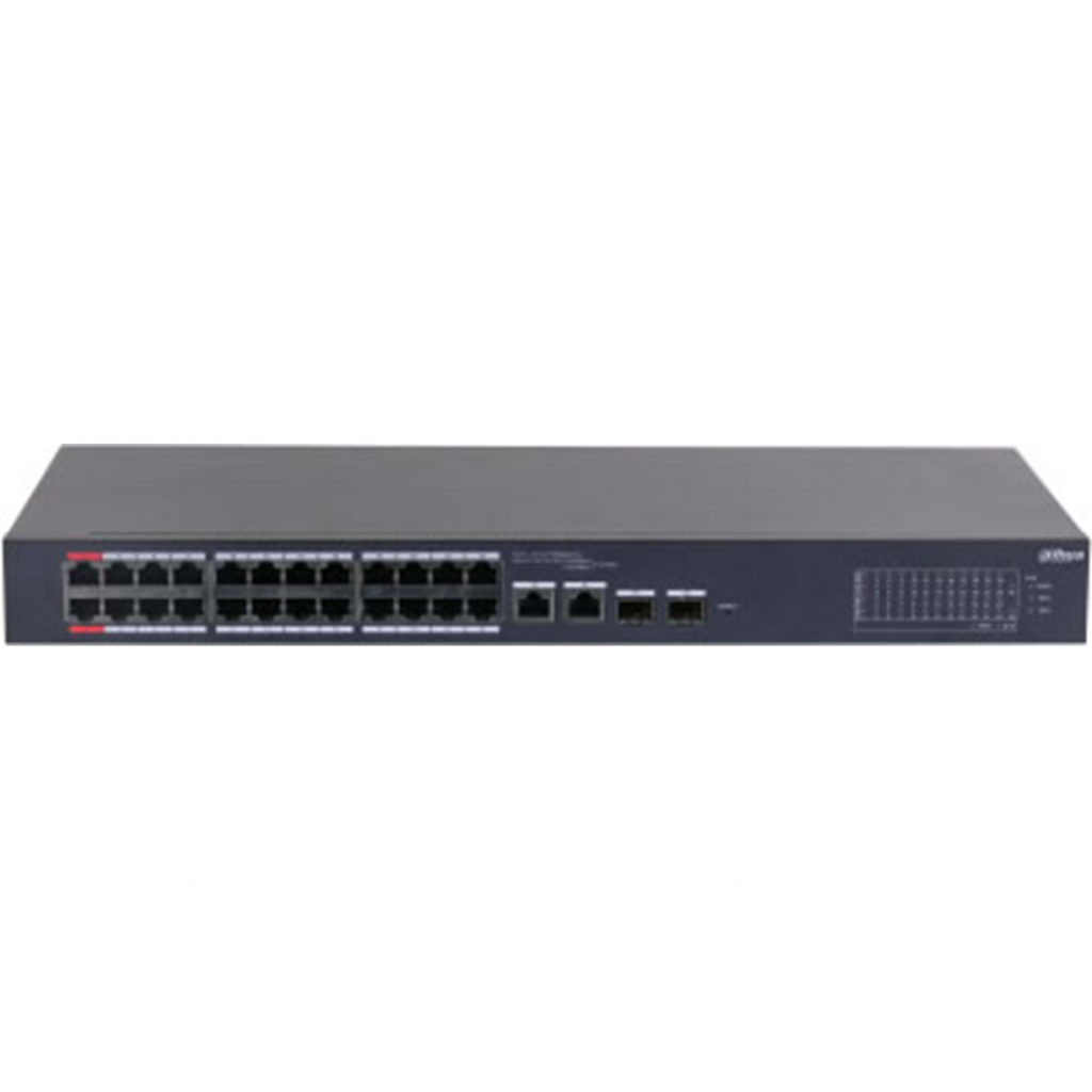 DAHUA CS4226-24ET-240, 24Port, Megabit, PoE 240W, 2 Port SFP Gigabit Combo, Cloud Yonetilebilir, Switch