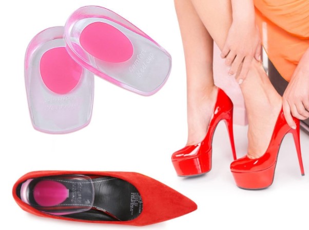 Topuk Silikonu Seffaf Pembe Bayan