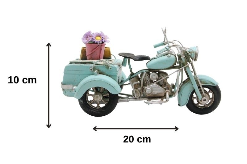 Dekoratif Metal 3 Tekerlekli Motorsiklet