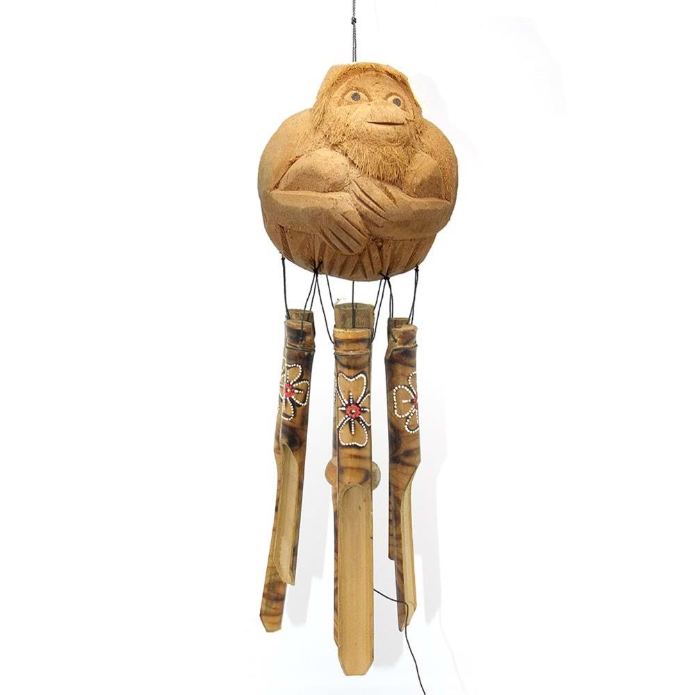 Maymunlu Bambu Ruzgar Cani