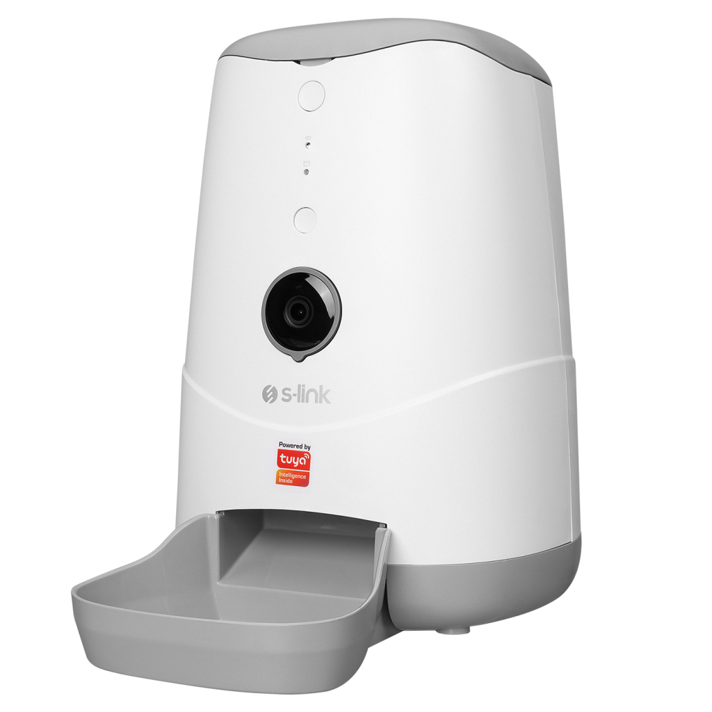 S-LINK SL-20, 3,7Litre Kapasiteli, WiFi, 1080P Kamerali, Iyi Yonlu Ses, Tuya Destekli, Otomatik Yem Kabi