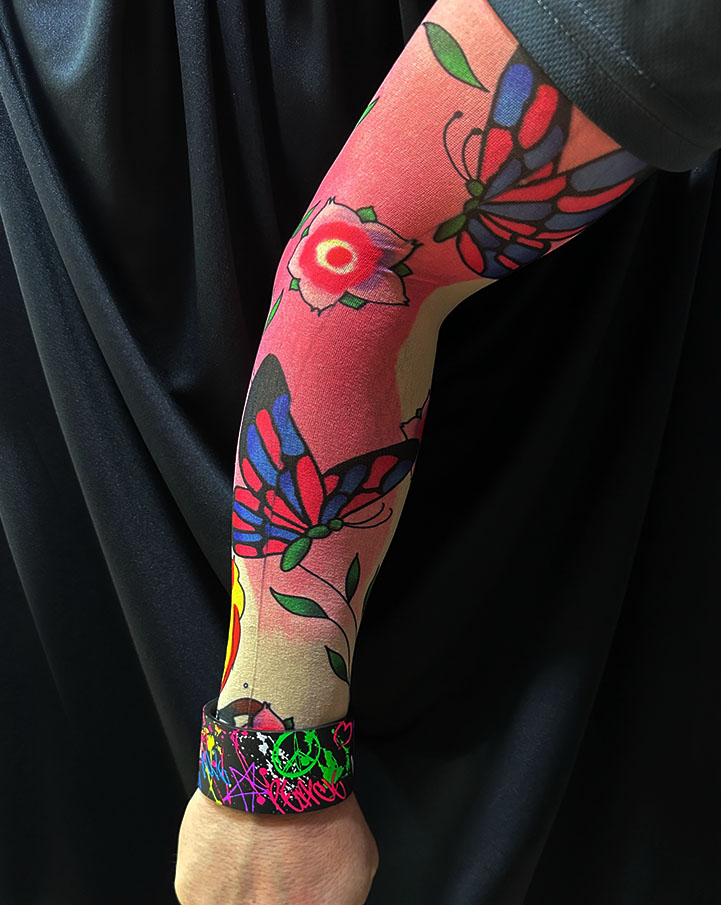 Giyilebilir Kol Dovmesi Corap Dovme 3D Baskili Kol Bacak Dovme 2 Adet Model 20