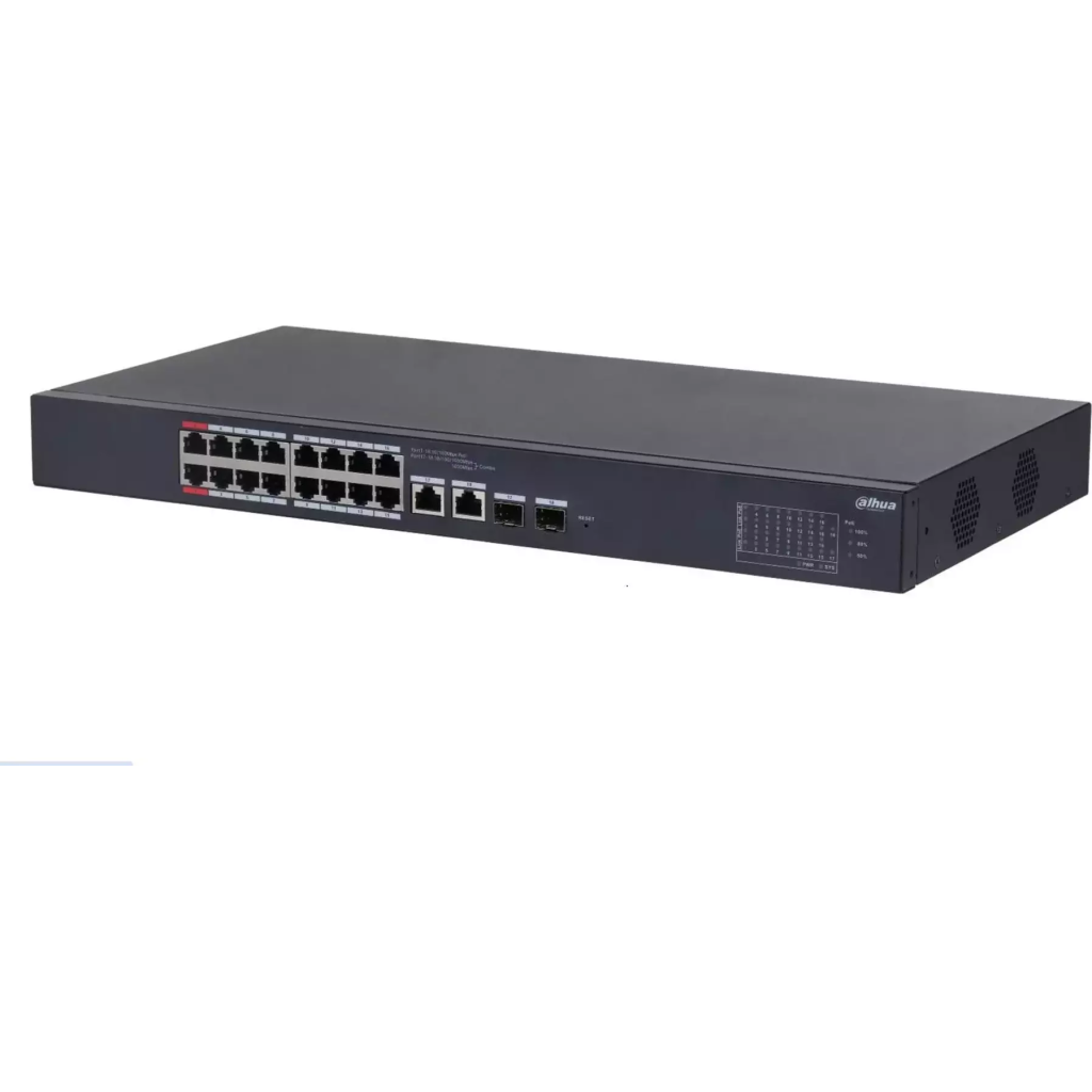 DAHUA CS4220-16GT-135, 16Port, Gigabit, PoE 135W, 2 Port Gigabit Uplink, 2 Port SFP Gigabit Combo, Cloud Yonetilebilir, Switch
