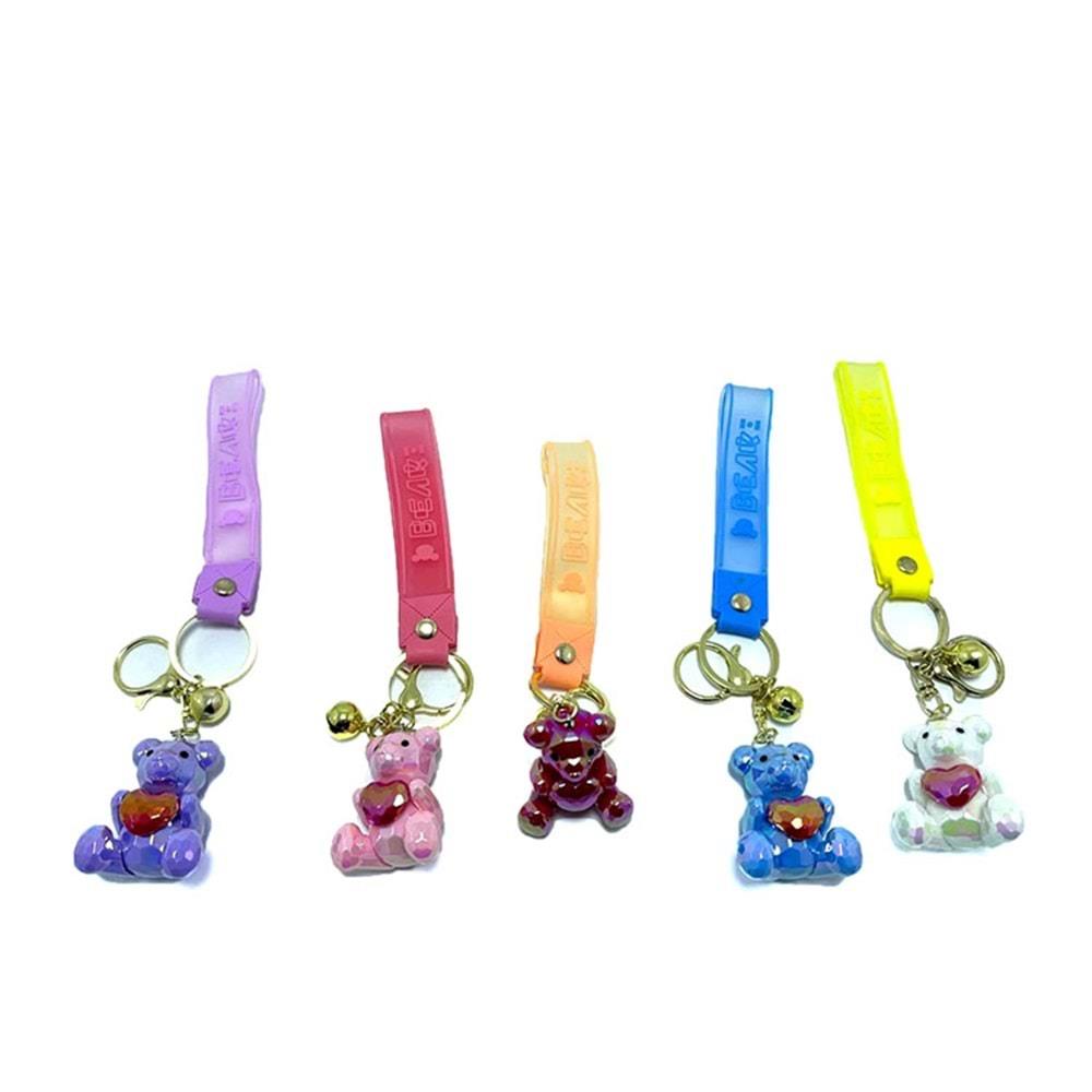 Kalpli Ayicik Silikon Anahtarlik