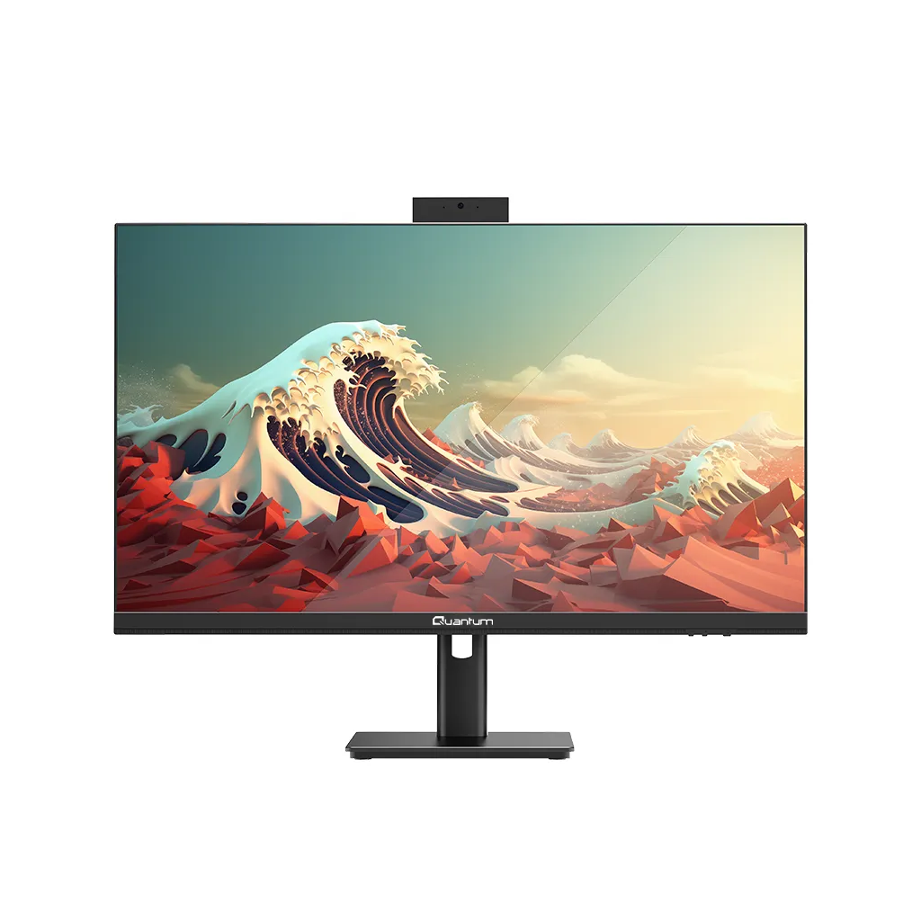 QUANTUM Phase One N6104, Ultra 5-120U, 27" FHD Ekran, 16Gb Ram, 512Gb SSD, Wi-Fi6, HDMI, DP, Type-A, Type-C, Paylasimli Ekran Karti, Free Dos, All In One PC, (Black)