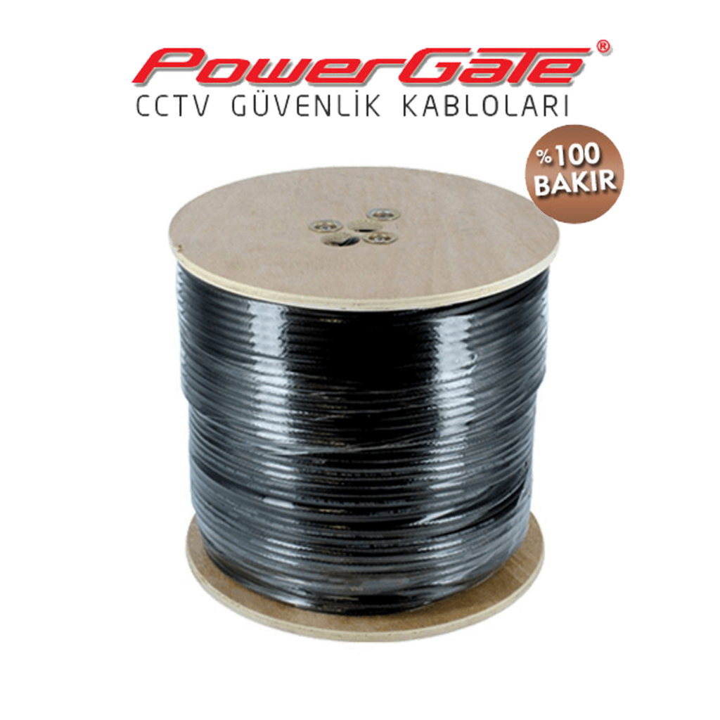 PowerGate OUT 500mt, 2+1 (2x0,50+0,33) %100Bakir, DIS ORTAM CCTV Guvenlik Kablosu