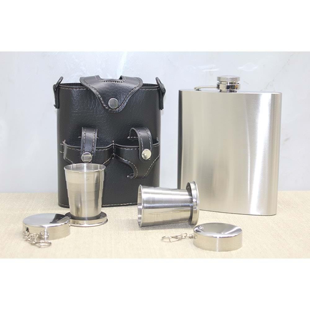 Deri Kilifli Matara Seti