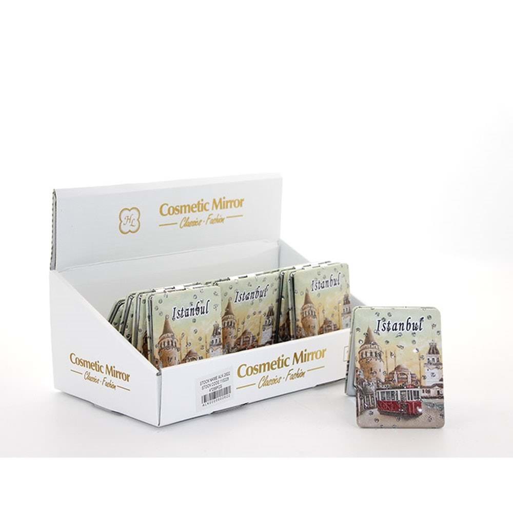 Tasli Istanbul Tasarimi El Aynasi Ince