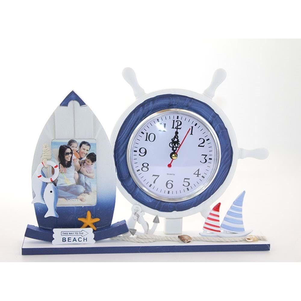 Ahsap Marin Dumenli Cerceveli Saat