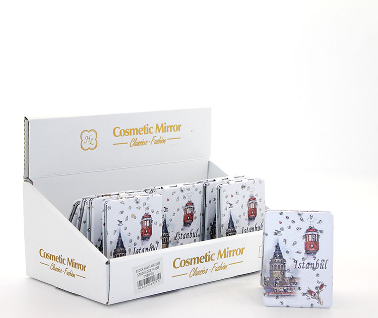 Tasli Istanbul Tasarimi El Aynasi Ince