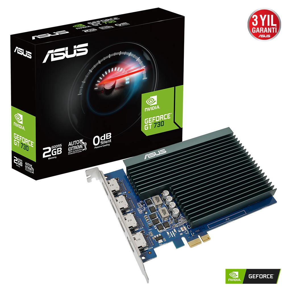 ASUS GT730-4H-SL-2GD5, 2Gb, GDDR5, 64Bit, 4xHDMI Ekran Karti