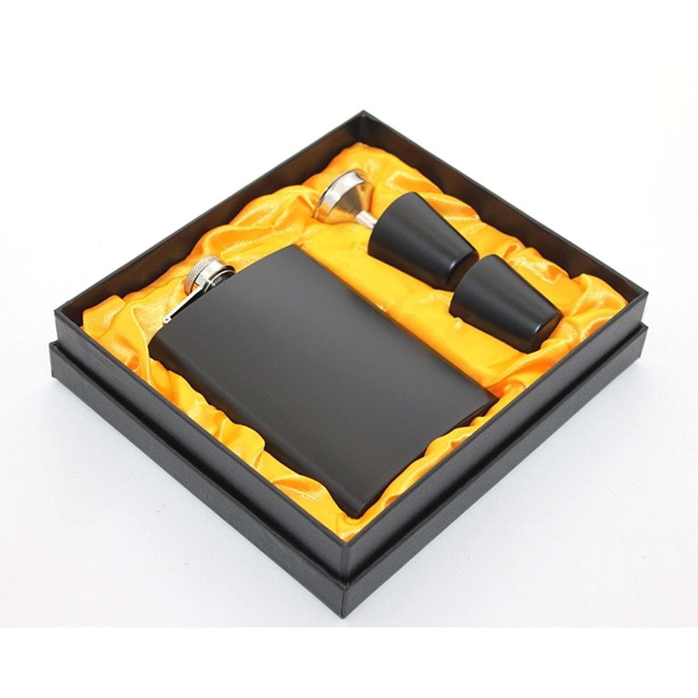 Paslanmaz Celik 2 Shot Bardakli Matara Seti