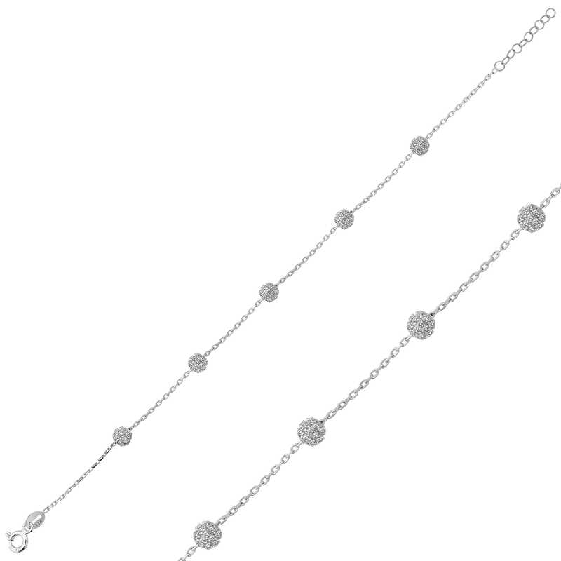 925 Ayar Gumus Beyaz Toplu Bileklik