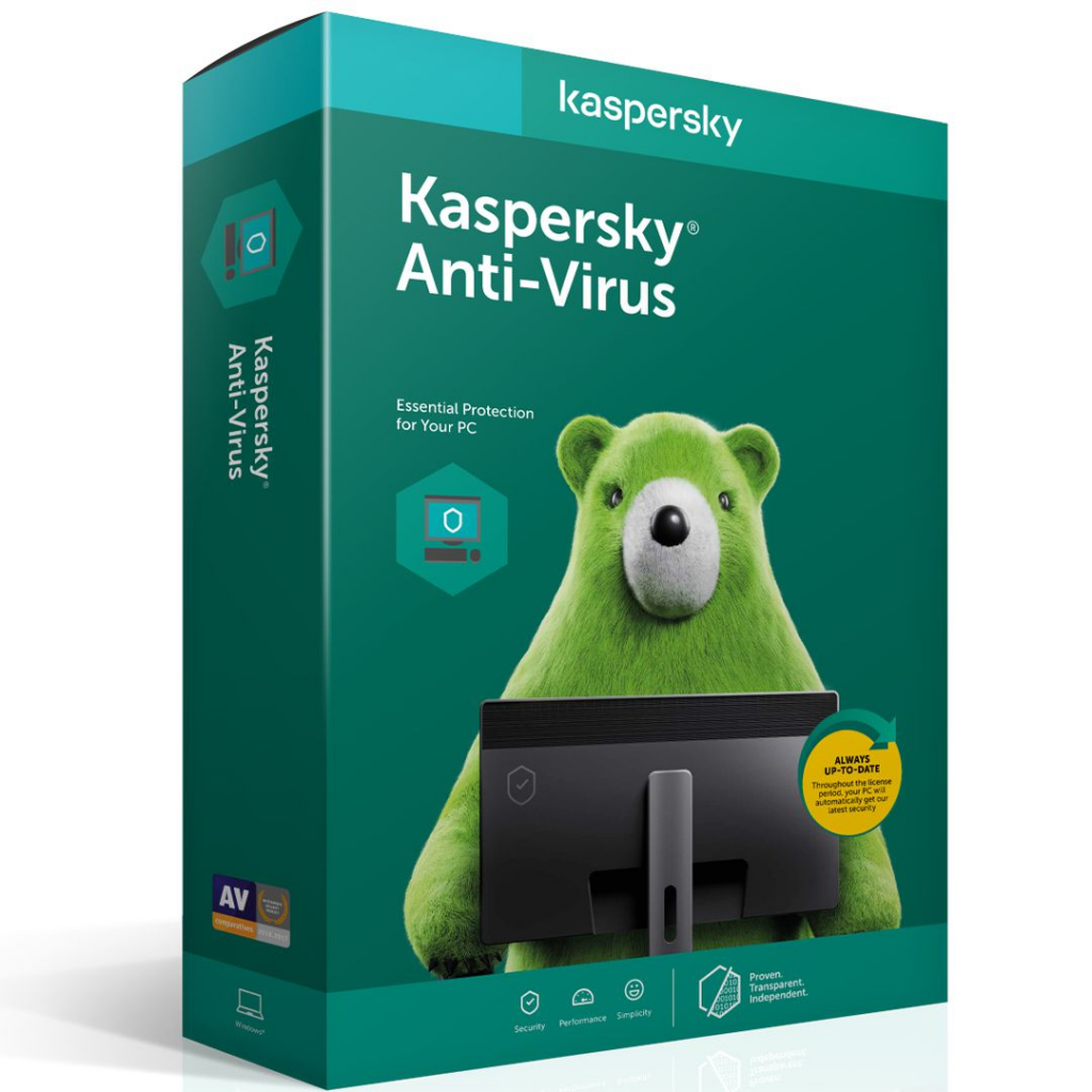 Kaspersky ANTIVIRUS 3 Kullanici, 1 YIL, Kutulu Urun