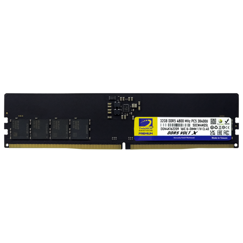 TwinMOS TMD532GB4800U40, 32GB, DDR5, 4800MHz,  CL40, 1.1V Desktop Ram