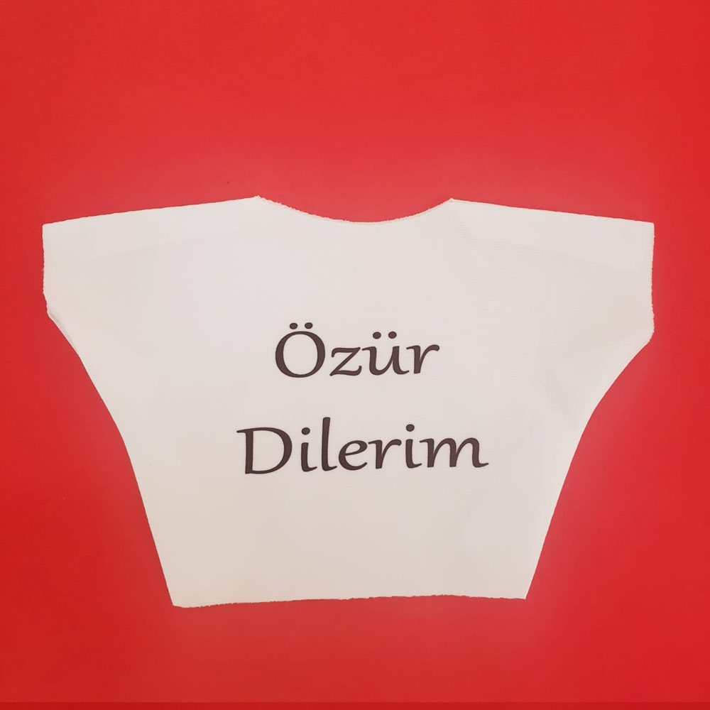 Ozur Dilerim Yazili Pelus Oyuncak Tisortu