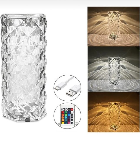 Kristal Led Dokunmatik Masa Lambasi