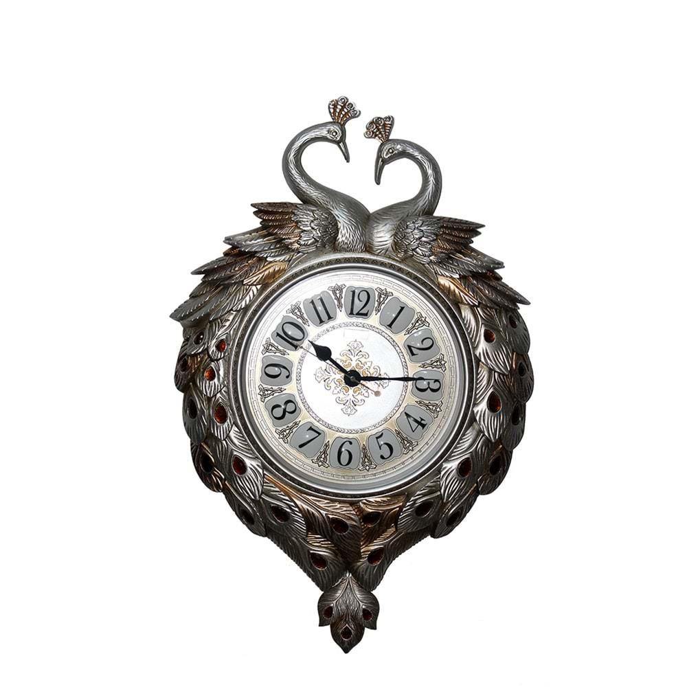Duvara Asmali Tavuskusu Saat Dekoratif Hediyelik