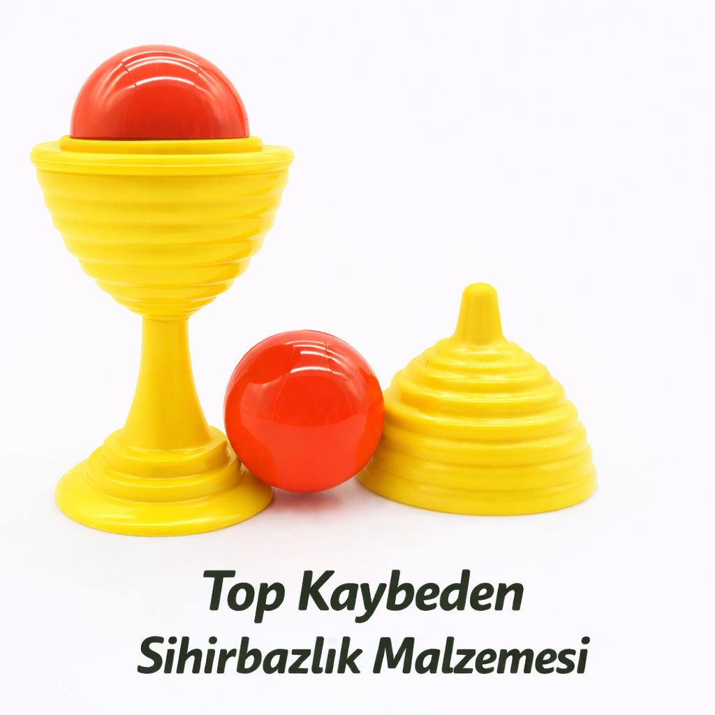 Sari Renk Sihirli Kupa Top Kaybetme Oyunu 7 cm