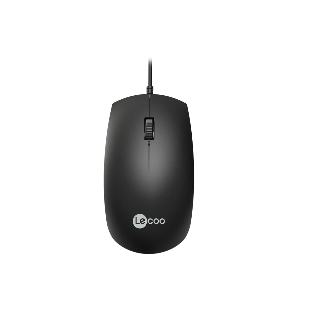 LECOO MS100, USB Kablolu, 3 Tuslu, Mouse, 1.000 DPI, Siyah