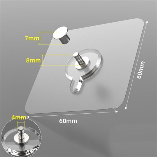 Super Guclu Cerceve Askisi Pin Delgisiz Vidali Tirnak Kanca Yapiskanli Raf Tutucu Aski
