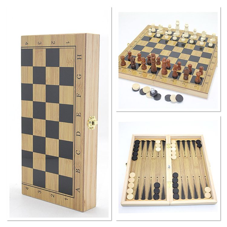 Ahsap Satranc ve Tavla Seti