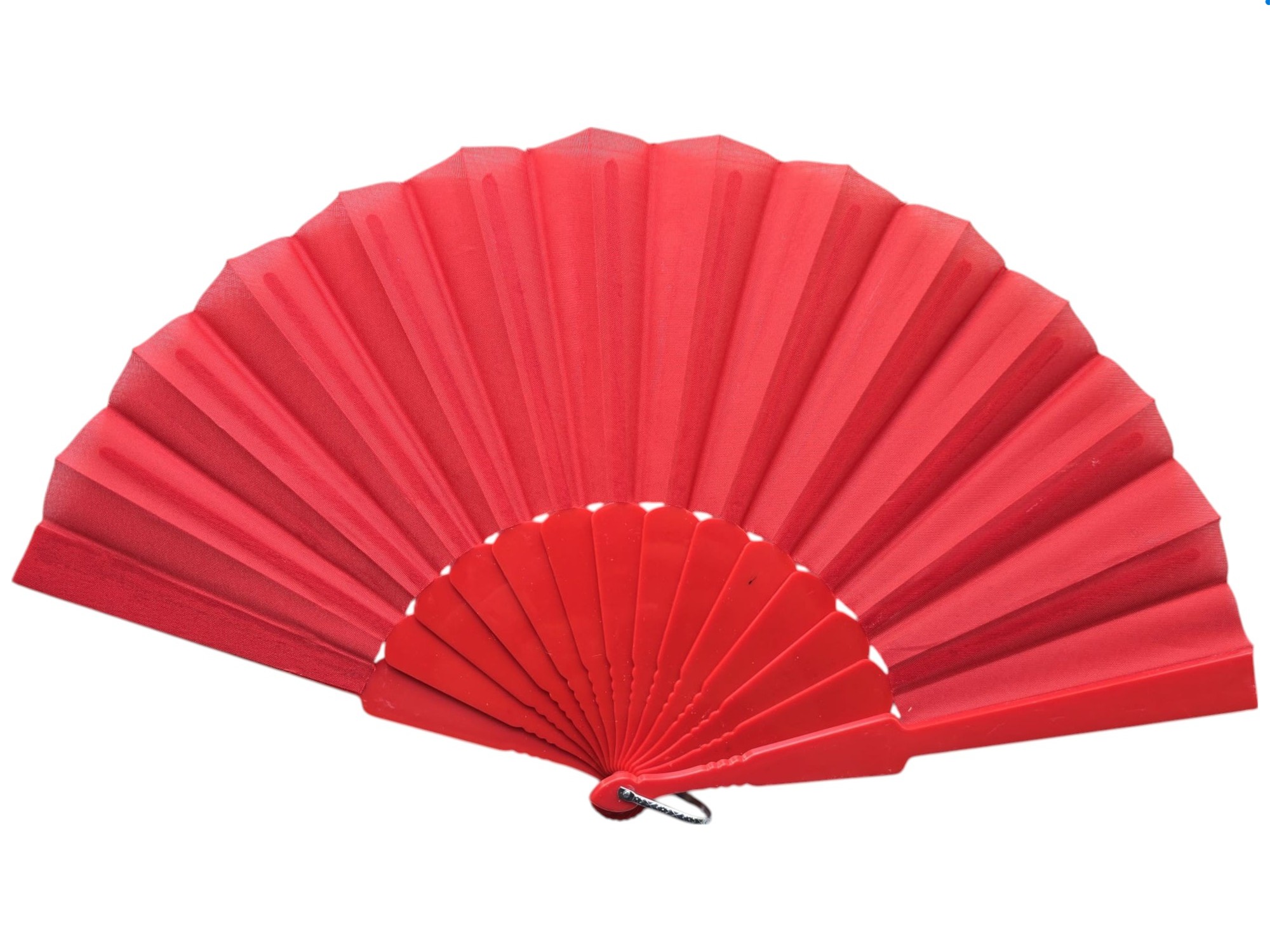 Plastik Kumas Yelpaze 12'li KIRMIZI