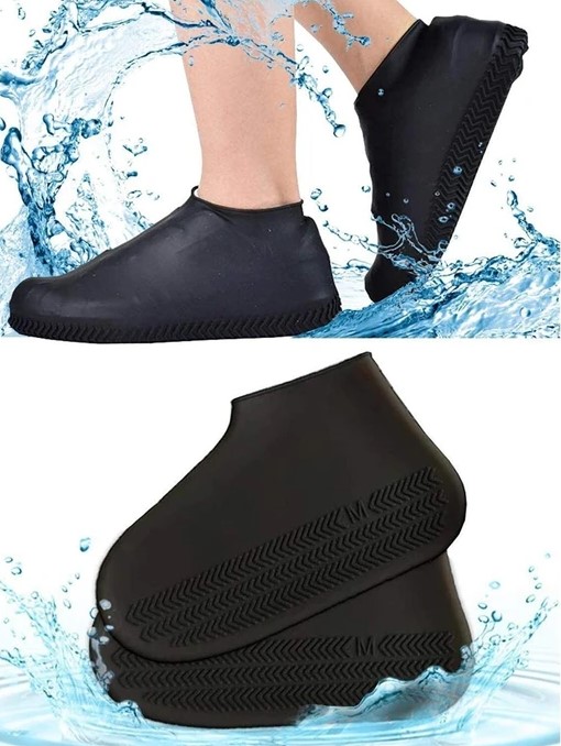 Silikon Ayakkabi Kilifi Kaymaz Su Kir Gecirmez   M Beden Siyah