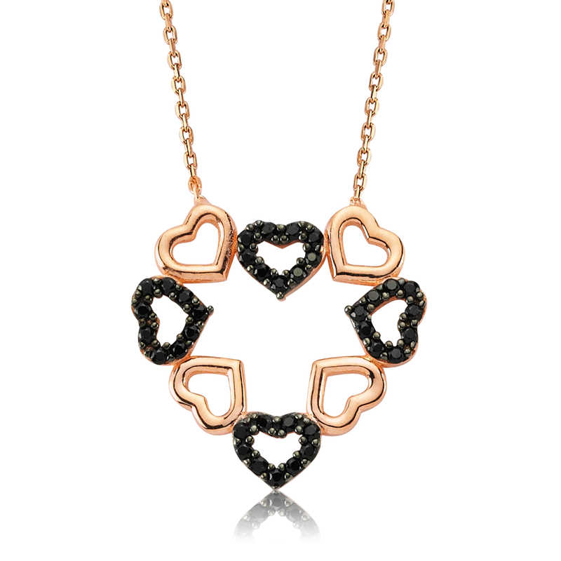 925 Ayar Gumus Kalpli Ask Kadin Gumus Kolye