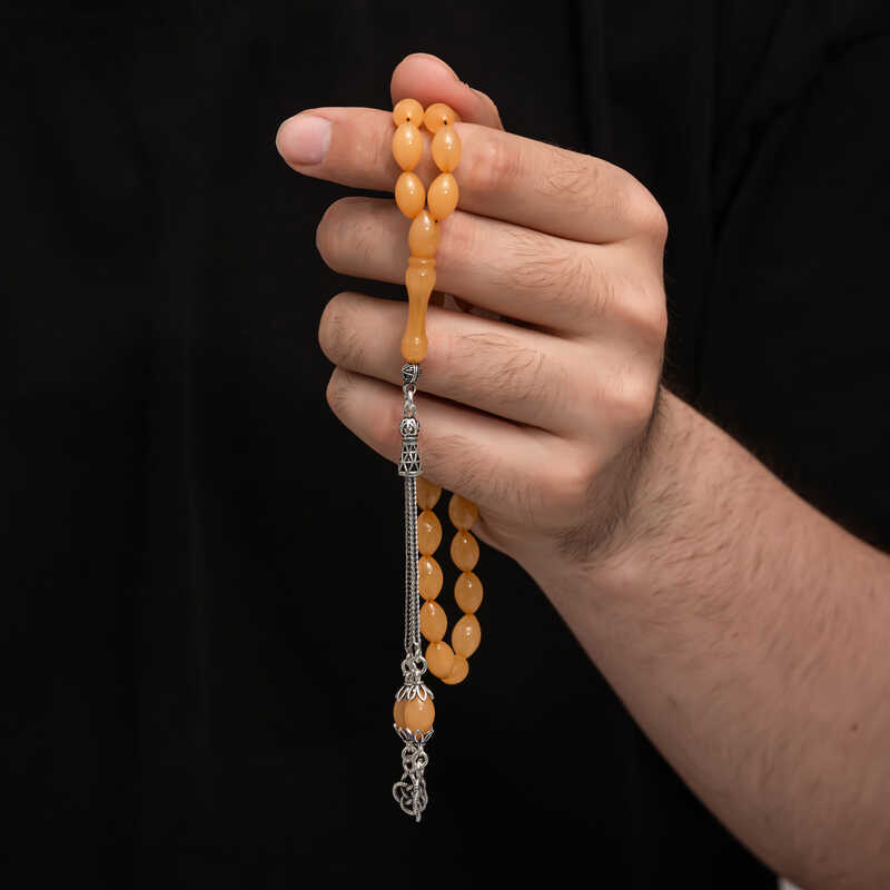 Gumus Puskul Sikma Kehribar Tesbih