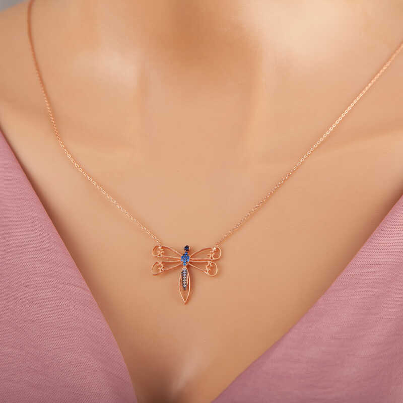 925 Ayar Gumus Rose Yusufcuk Kadin Gumus Kolye