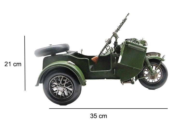 Dekoratif Metal Askeri Sepetli Motor