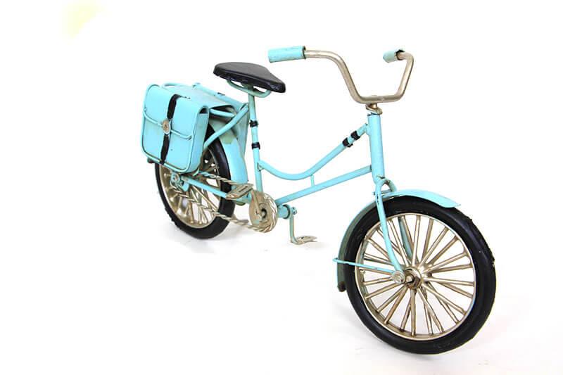 Dekoratif Metal Bisiklet Cantali Vintage Biblo Ofis Ev Hediyelik