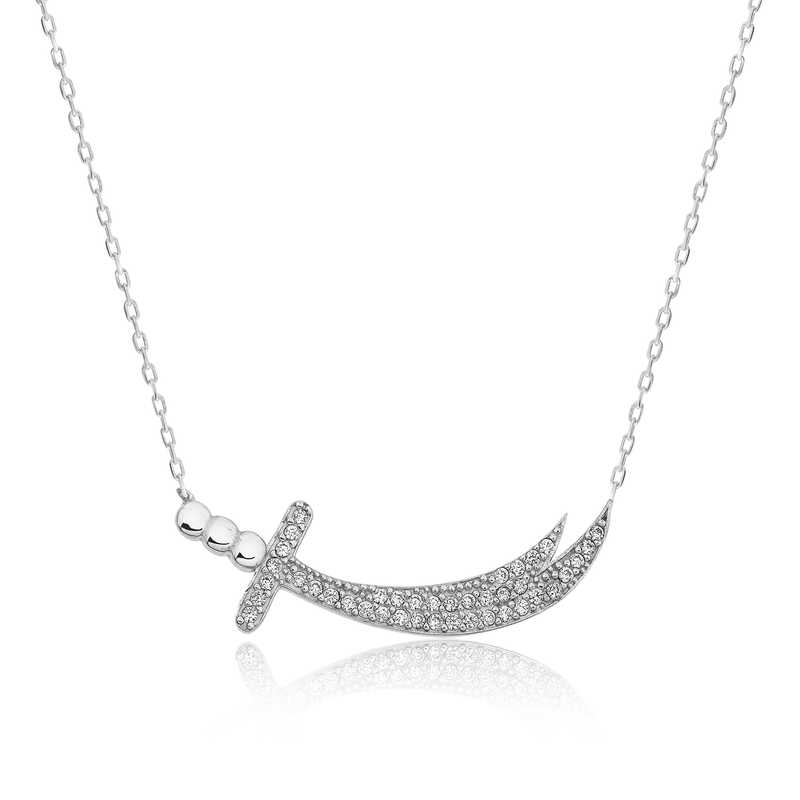 Gumus Zulfikar Kilici Kadin Kolye