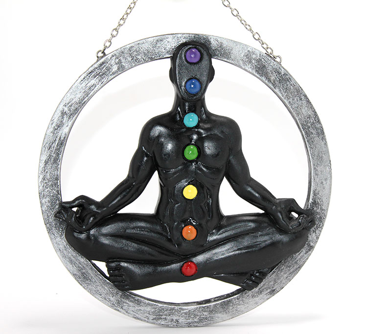 Polyester Duvara Asmali 7 Chakra Pano