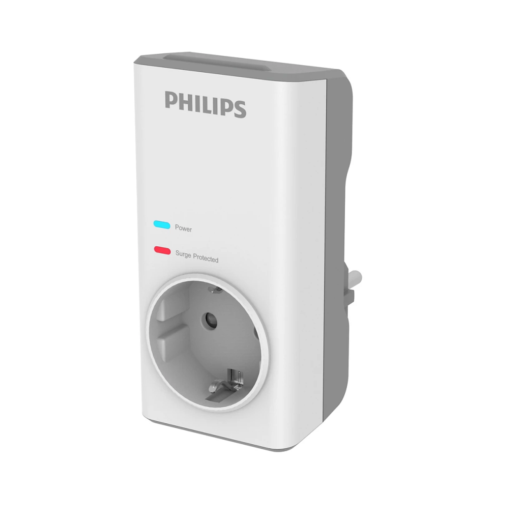 PHILIPS CHP7010W/10, Tekli, Akim Korumali Priz, 1140 Joules, (Beyaz)