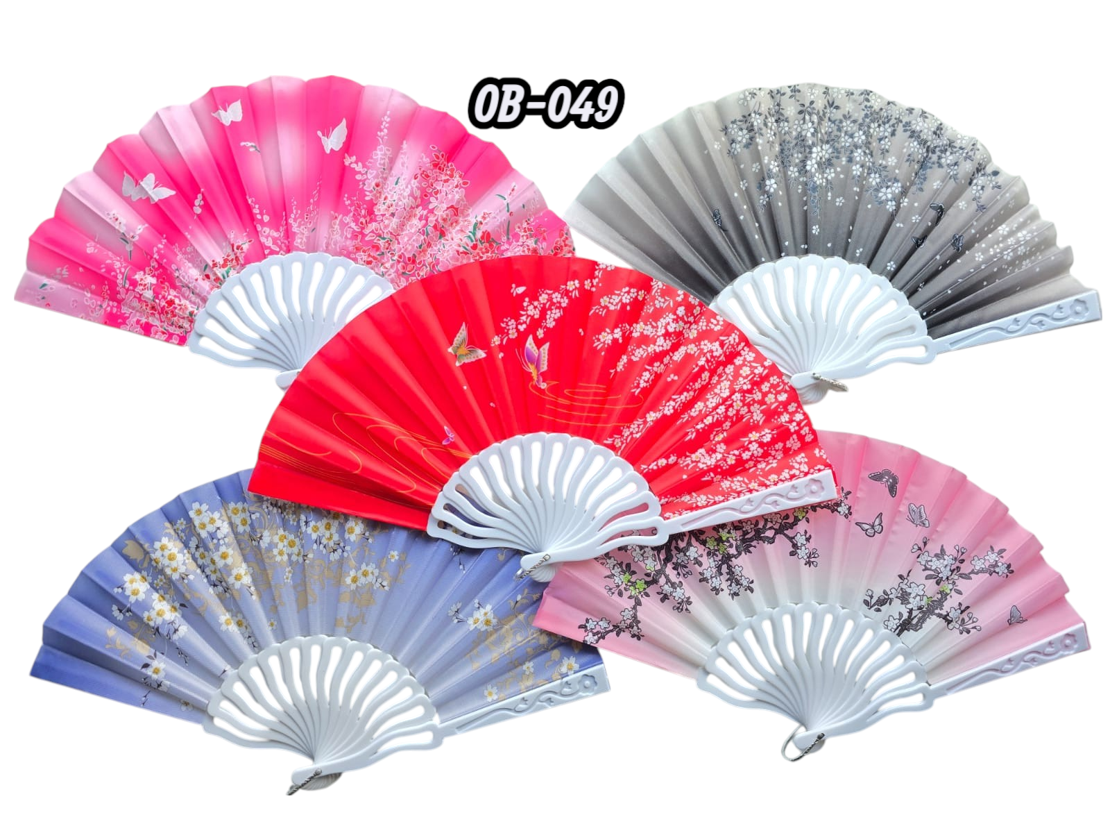 Plastik Kumas Yelpaze 12'li Karisik OB-049