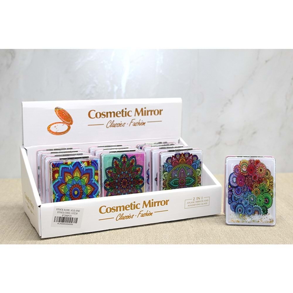 Mandala Desenli Hareketli Sulu El Aynasi