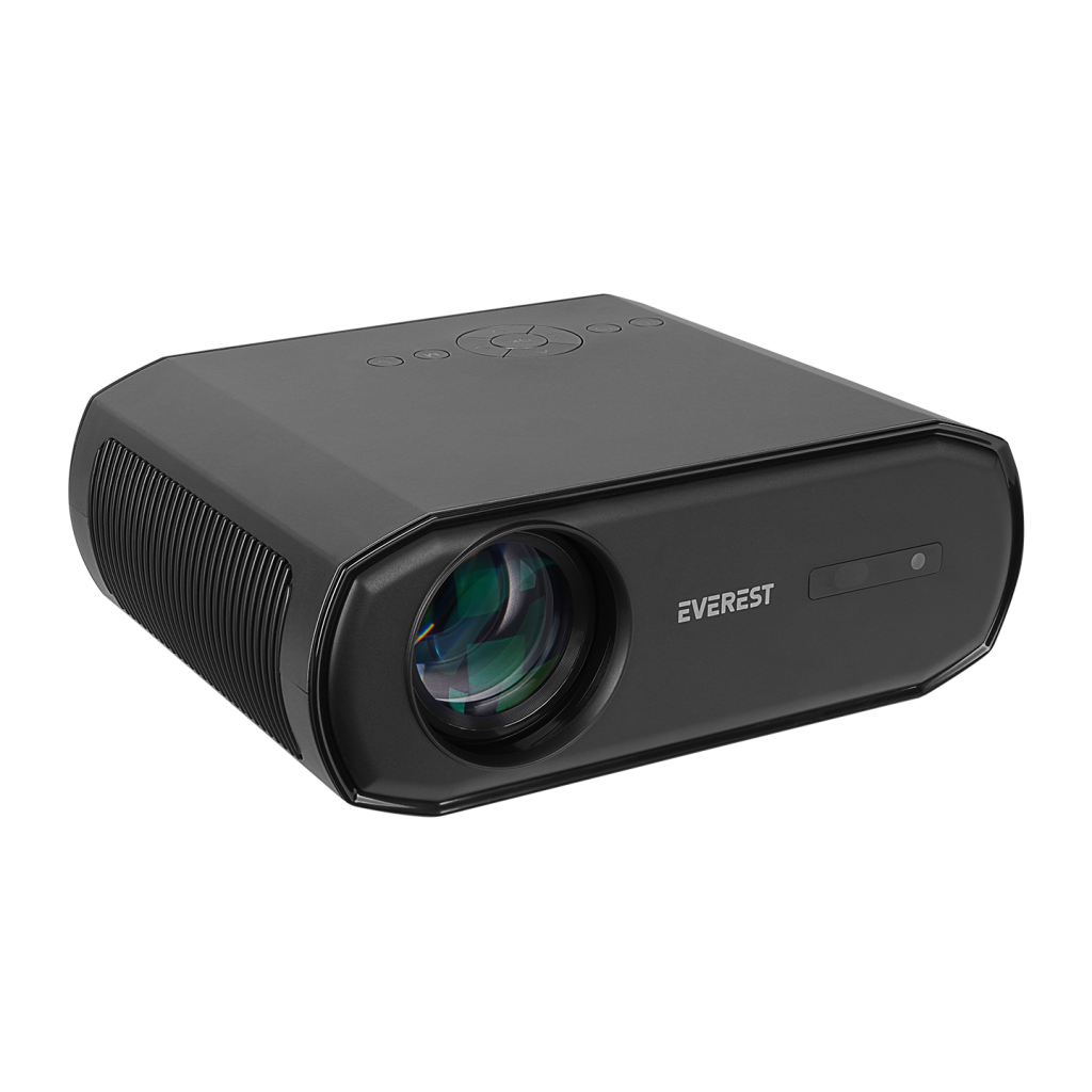 EVEREST PJ06, 350 LED Lumen, 1920X1080, 1xHDMI, 1xUSB, TF Soket, WiFi, 1xLAN, Bluetooth, 30.000 Saat Led Omru, 3W Speaker, Android 9.0, FULL HD Projeksiyon Cihazi