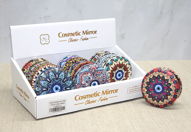 Tasli Yuvarlak El Aynasi Kalin