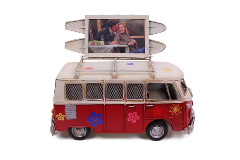 Dekoratif Metal Minibus Cerceveli Biblo Kumbarali