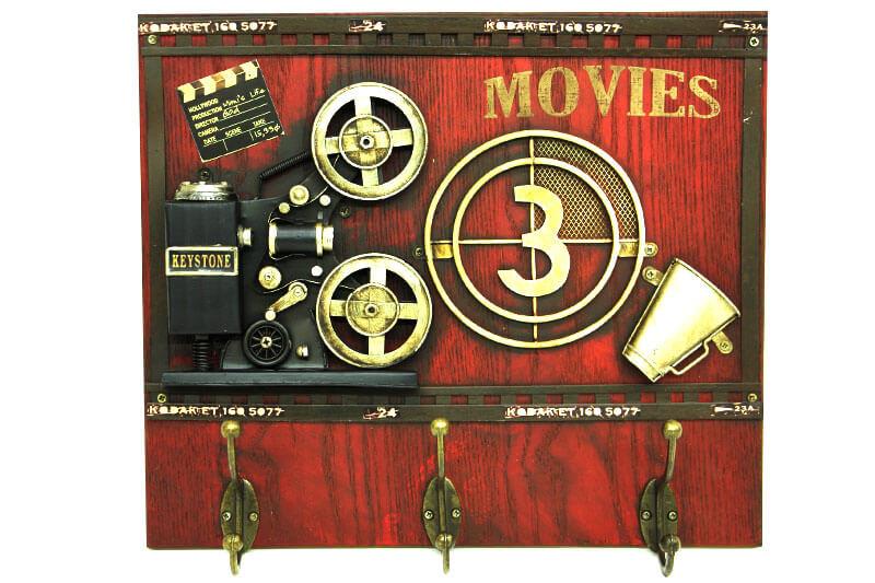 Dekoratif Metal Aski Askilik Sinemaskop Vintage Biblo Hediyelik