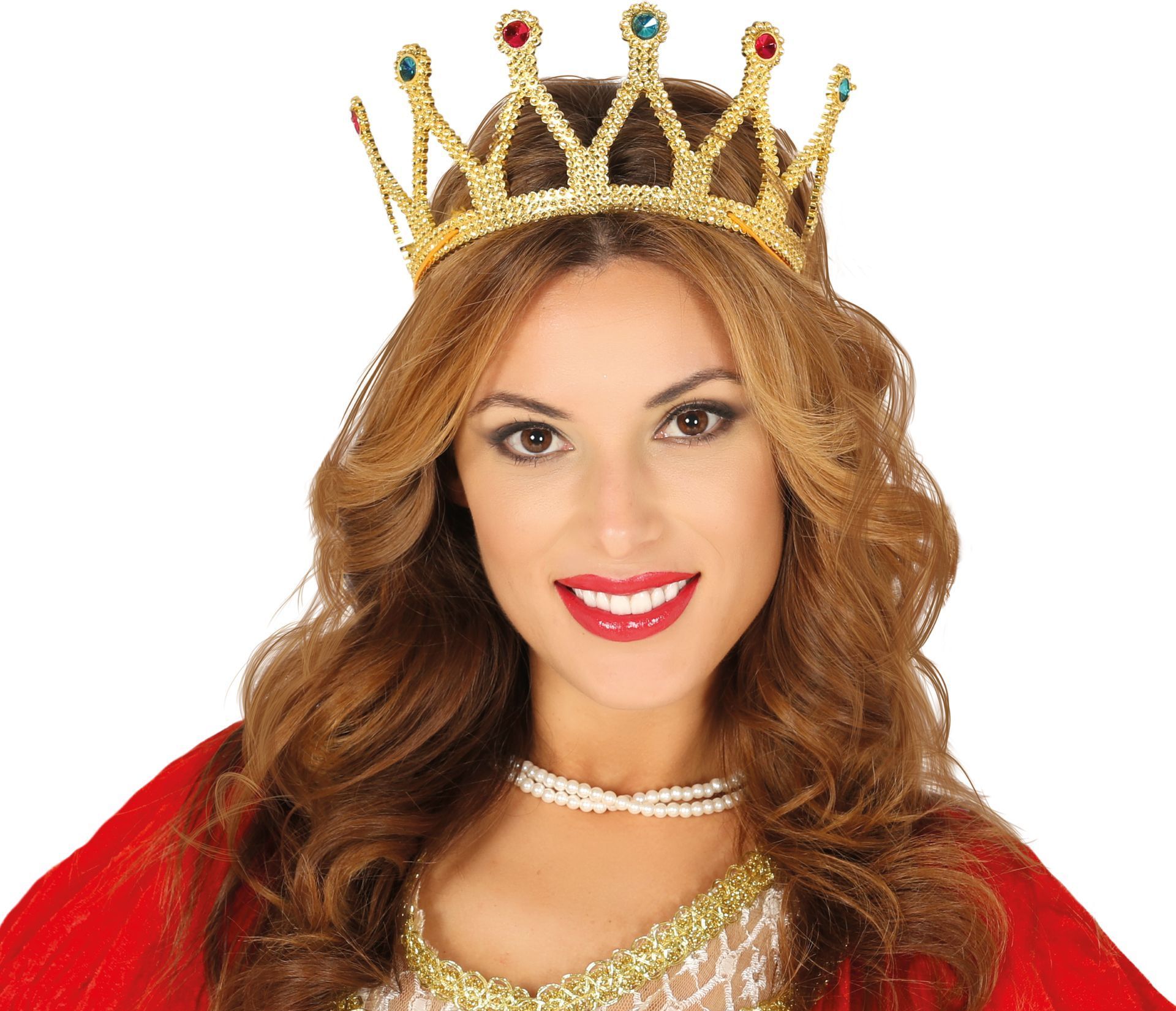 Ronesans Kostumlu Kraliyet Ortacag Altin Gold Kralice Prenses Taci