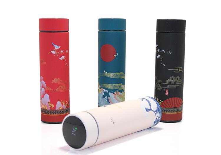 1 Adet Dijital Gostergeli Paslanmaz Celik Termos