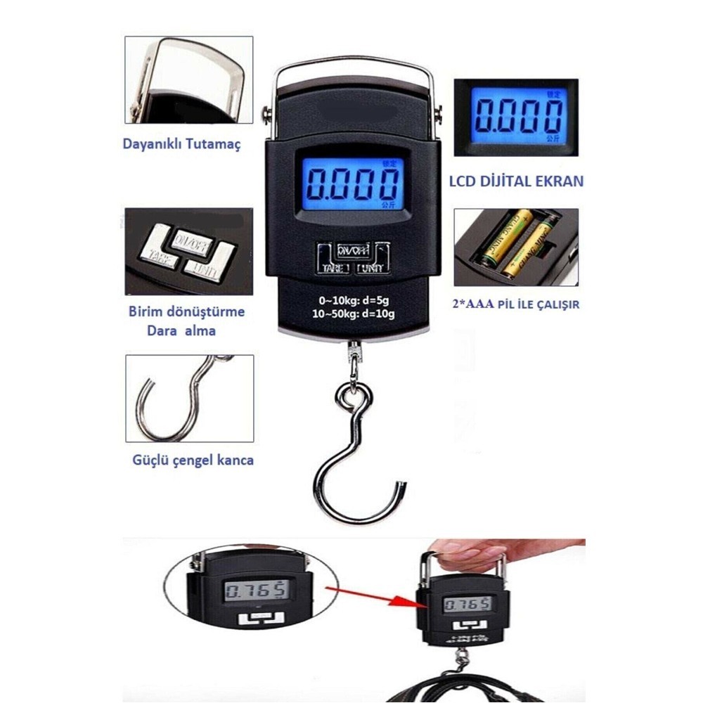 Elektronik Dijital El Kantari 50 Kg Terazi Tarti 10 Gr Hassasiyet