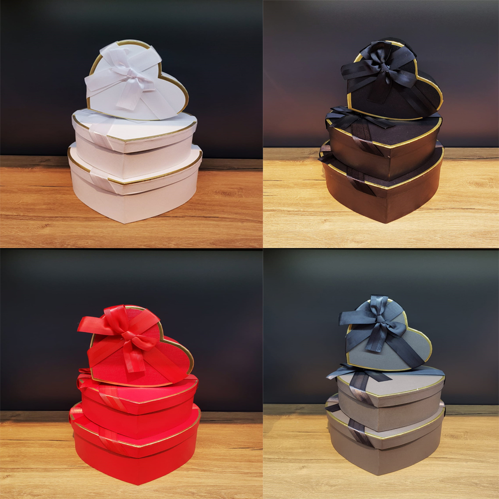 3'Lu Kalp Hediye Kutusu