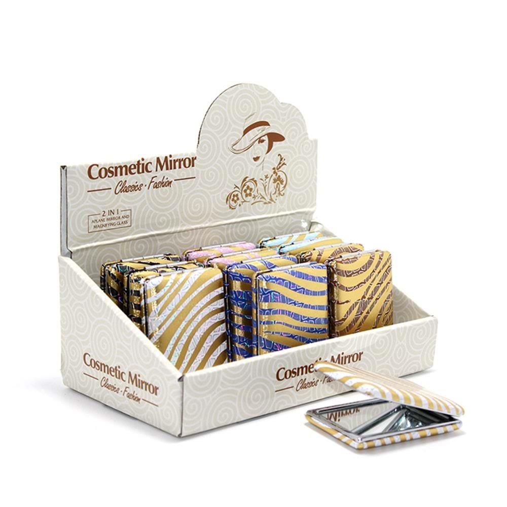 Dikdortgen Kalin Cep Aynasi Dekoratif Hediyelik