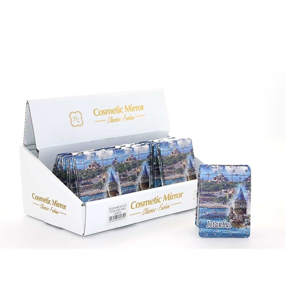 Tasli Istanbul Tasarimi El Aynasi Ince