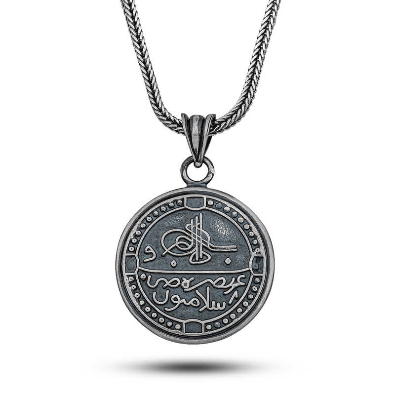 Gumus Arapca Selamun Aleykum Yazili Cevsen Kolye